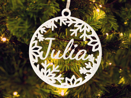 3D printet Julekule med personlige navn