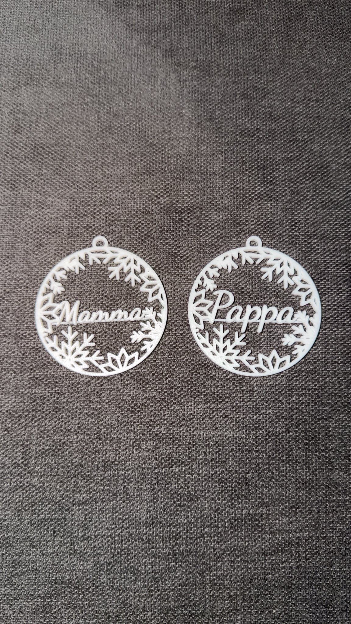 3D printet Julekule med personlige navn