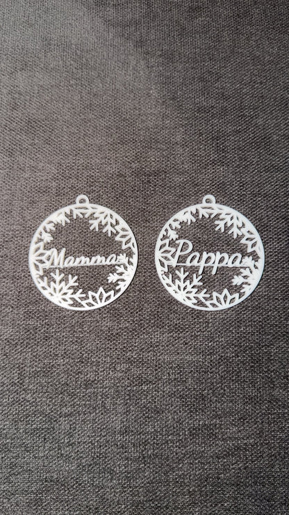 3D printet Julekule med personlige navn