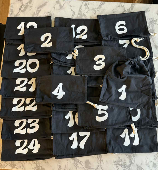 Gjenbruksbare Advents-kalenderposer