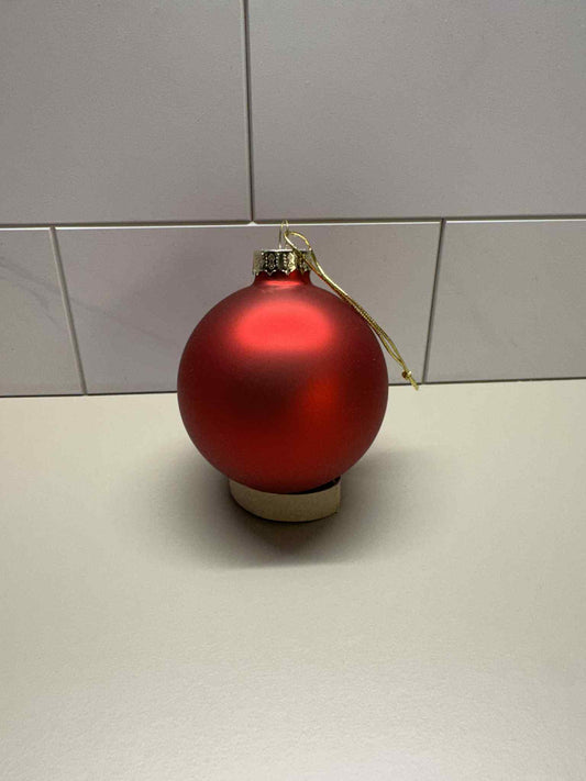 Julekule med navn Matt Rød